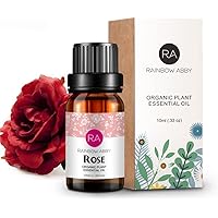 Rose Essential Oil 100% Pure Organic Rose Oil for Diffuser, Perfume, Massage, Aroma, Bath - 10ML