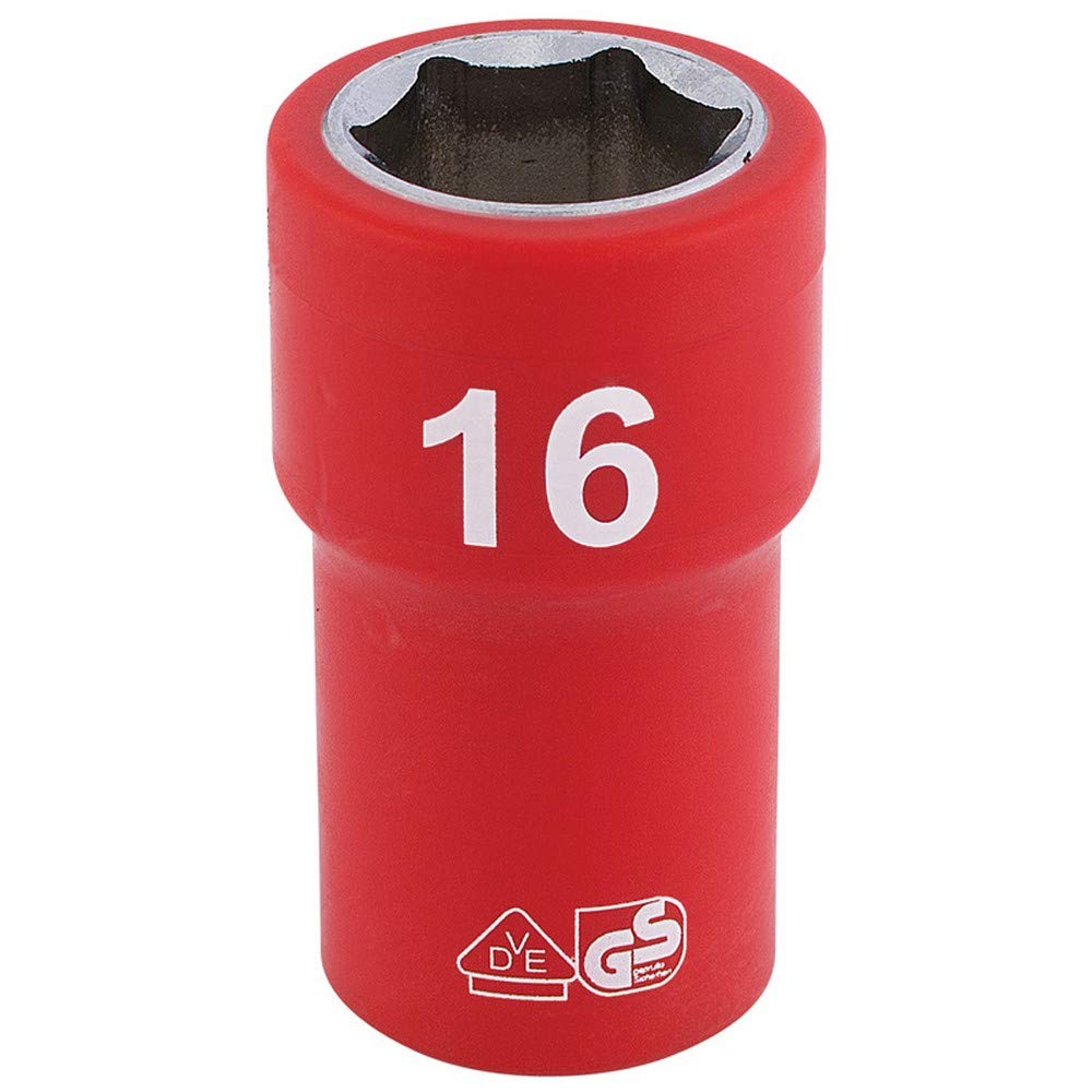 Draper 31714 3/8-Inch Square Drive Metric VDE Socket, 16 mm