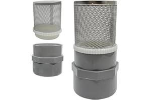 AIMCOCO 1" Stainless Steel Filter Cover Connected to 1 inch/DN25 Grey PVC Filter Water Pipe, Vent Cap Suction Strainers Used to Remove Debris and Reduce Solid Entry(1pcs)
