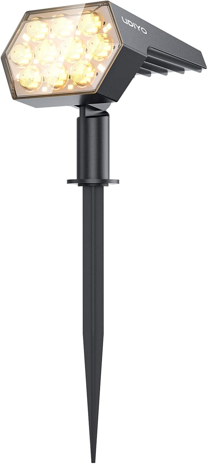 solar lights outdoor on Udiyo 92 Led Solar Lights Outdoor 2021 Upgraded Solar Spot Lights Outdoor Landscape Spotlights Ip67 Waterproof Solar Powered Lights 2 In 1 For Yard Garden Porch Walkway Patio No Motion Sensor Amazon Com