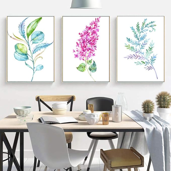 empty ZLLOO Naturaleza Lavanda Planta Pared Arte Lienzo Pintura