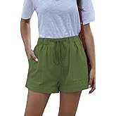 YOCUR Womens Lightweight Shorts Casual Baggy Trendy Hot Pants Elastic Waist Drawstring Comfy Shorts