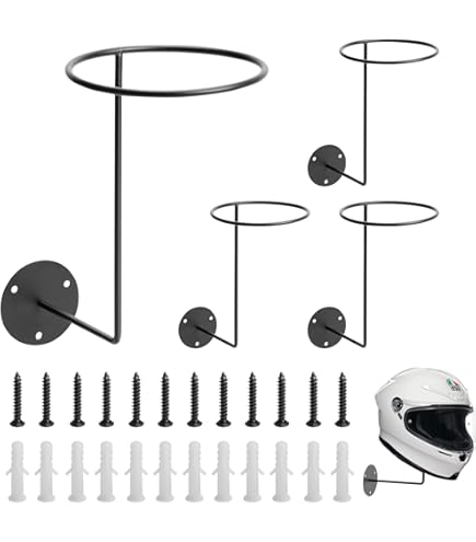 Highcool 6 Pcs Hat Display Wall Mount, Metal Hat Helmet Rack Retail Store Display Shelves Organizer Slat Wall Retail Shop Racks Craft Show Garage - View #6