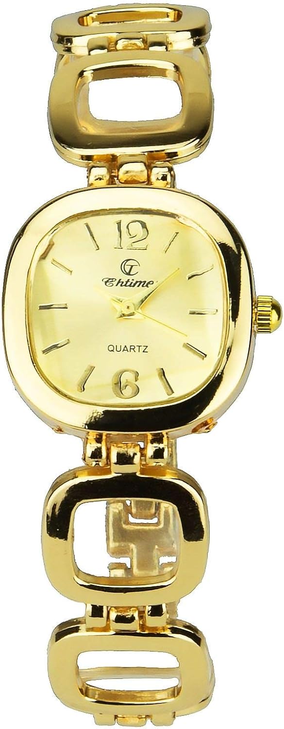 Gift Set Women's Watch - Jewelry Set- Necklace-Ring- Earrings - Band, Gold, 24 - Image 3