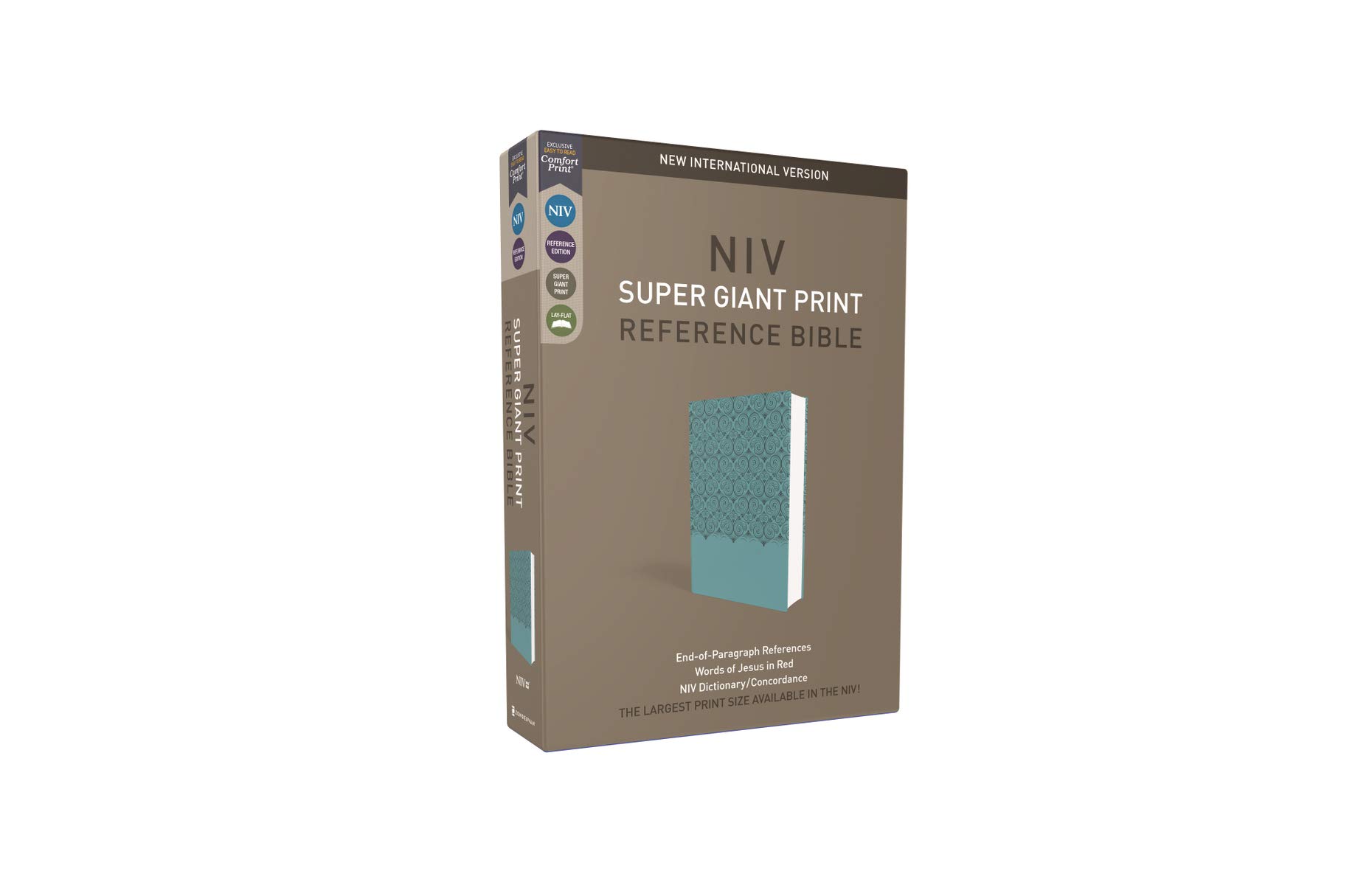 NIV, Super Giant Print Reference Bible, Leathersoft, Teal, Red Letter, Comfort Print NIV, Super Giant Print Reference Bible, Leathersoft, Teal, Red Letter, Comfort Print Imitation Leather