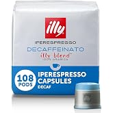 illy Decaf Coffee IperEspresso Capsules, Medium Roast, 18 Ct, 6 Pack | 100% Arabica, Premium Italian Coffee, Coffee Pods