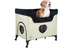 PETIQUE Bedside Lounge Pet Bed, Raised Bunk Bed for Medium Size Pets for Cats & Dogs, Zebra Vibes Design