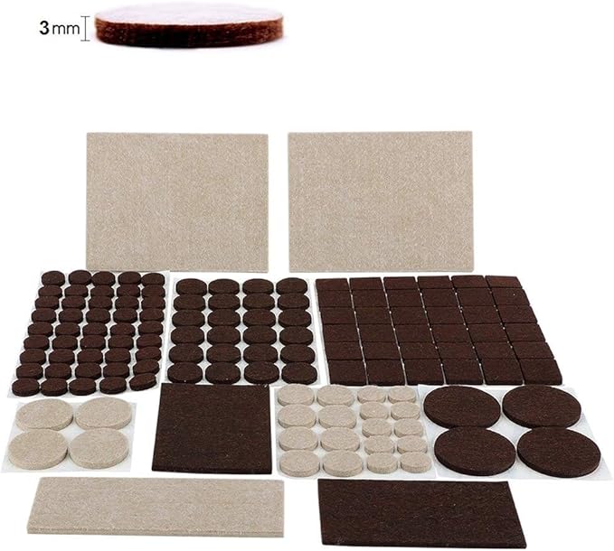 [ Value 188PCS ] Felt Furniture Pads Premium Ultra Felt Pads Large Pack