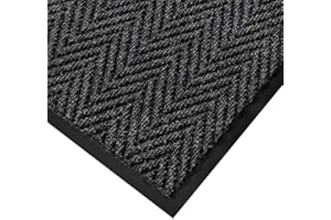 AMERICAN FLOOR MATS Chevron Entrance 3/8 Inch Thickness Charcoal 6' x 8' Entry Mats