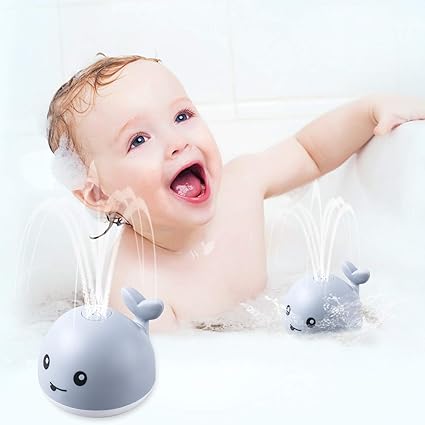 light up water spray bath toy