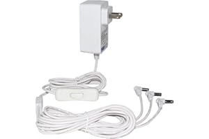 LOJIRAZ 4.5v Lemax Power Adapter with 3 Output Jacks Compatible with Lemax Lighted Accessory 94566 94563 94564 94565 74295 74269 84428 Christmas Halloween Village Lights Micro Lighting Building Decor