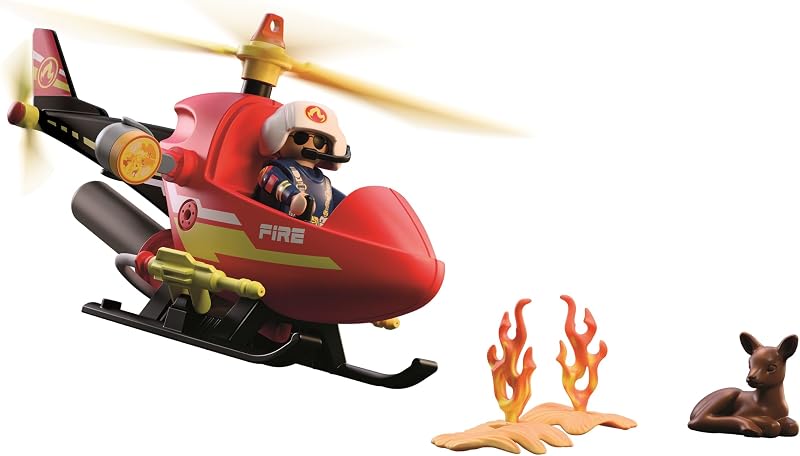 | City Action | Feuerwehr‑Helikopter | Einsatzheli mit Wasserspritzfunktion, Pilot & Rettungszubehör | Für Kinder ab 4 Jahren | 72196
