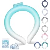 Neck Cooling Tube 70% Gel Increase Ice Ring Wearable for Summer Heat | (Gradient Blue,L) Cooling Neck Wraps Outdoor Indoor Body Cooling Products Neck Cooler, PCM Freeze Technology, Frostbite Free