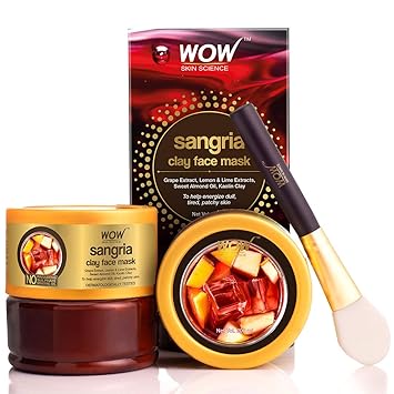 WOW Skin Science Sangria Face Mask for Energizing Dull, Tired, Patchy Skin - For All Skin Types - No Parabens, Sulphate & Mineral Oil, 200 ml