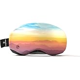 GOGGLESOC Pro Microfiber Goggle Lens Cover | Made from Recycled Plastic Bottles, Silicone Backed Grip, Lens Cloth, Lens Protection, Universal Fit, Ski, Snowboard