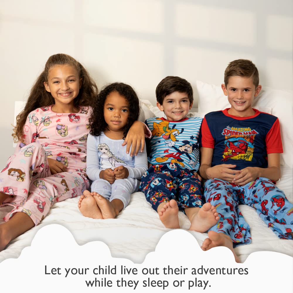 Disney Boys' 2-Piece Loose-fit Pajama Set, Soft & Cute for Kids