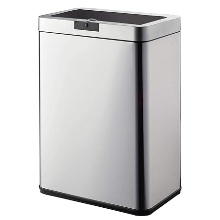 O'daddy 50 Liter-Mülleimer ausgestattet mit Einem Sensor, Abfallbehälter aus hochwertigem Edelstahl. Automatisch funktioniere