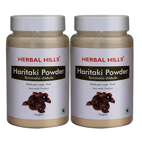 Herbal Hills Haritaki Powder | Haritaki Fruit Powder | Terminalia Chebula | Harad Powder | Harde Powder 100g (Pack of 2)