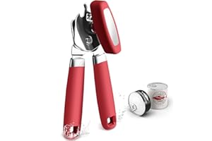 OUTWAY Can Opener,Professional 3-In-1 Multifunctional Manual Can Openers Bottle Opener,Kitchen Durable Stainless Steel Heavy Duty Can Opener Manual Can Opener Smooth Edge for Kitchen Seniors Friendly