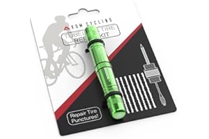 KOM Cycling Tubeless Tire Repair Kit for Bikes 8 Colors! Fixes Mountain Bike and Road Bicycle Tire Punctures