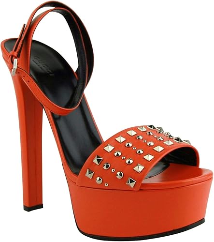 orange gucci heels