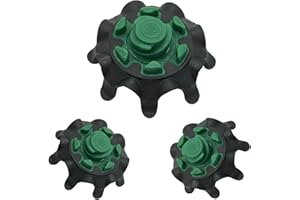 UMMEI 28 Pcs Golf Shoes Spikes Soft Golf Shoes Spikes FJ (Black Green)