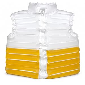 Erffgirt Transparent Beer-Drinking Jacket, Wearable Beer-Filled Party Vest, for Pools Party Carnival Celebrations Tailgating