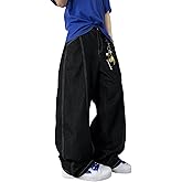 DFGIGT Men's Baggy Loose Fit Jeans Hip-hop Wide Leg Jeans Y2k Skater Loose Fit Denim Pants