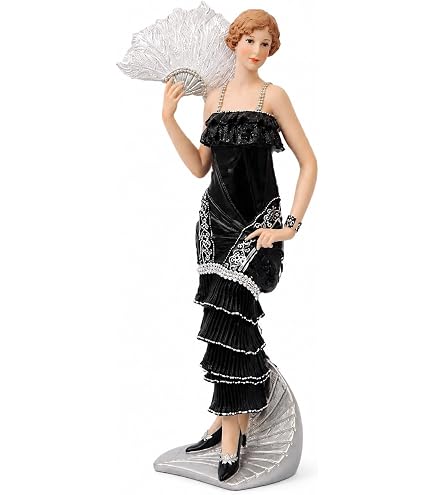 Amazon.com: Comfy Hour Camille Lady with Fan Figurine, Art Deco