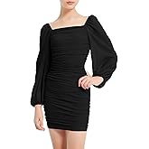EXARUS Girls Formal Dress Teen Long Sleeve/Cami/One Shoulder Dance Tweens Party Tight Bodycon Cocktail Dresses