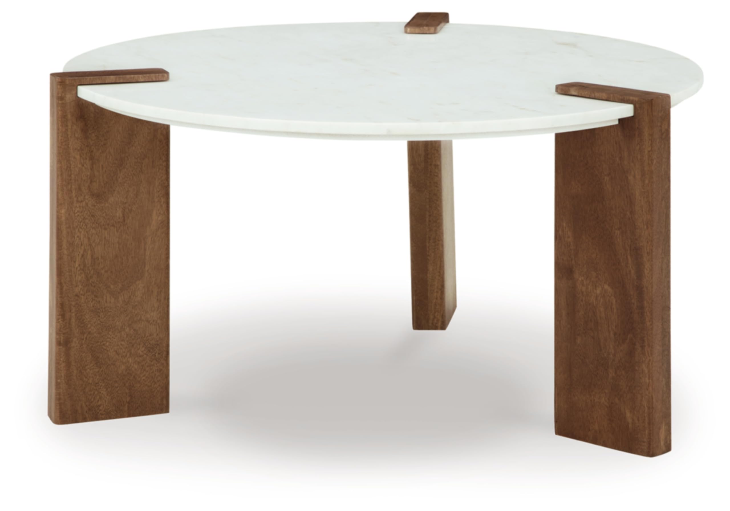 Photo 1 of **SELLING FOR PART AS PARTIAL SET. TABLETOP ONLY**Signature Design by Ashley Isanti Modern Coffee Table with Marble Top, White & Light Brown
