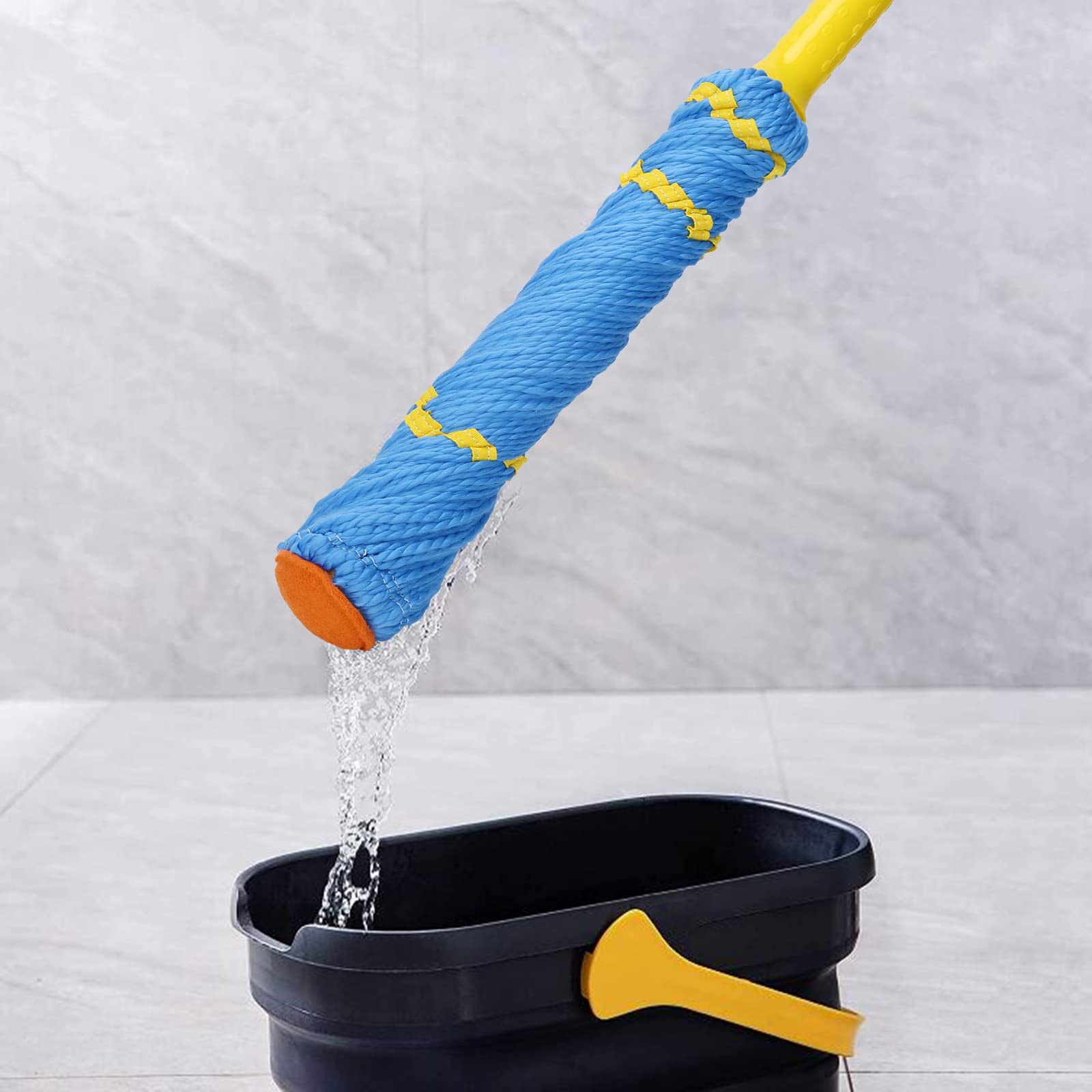 Self-Wringing Twist Mops for Floor Cleaning, Microfiber Floor mop with 57 