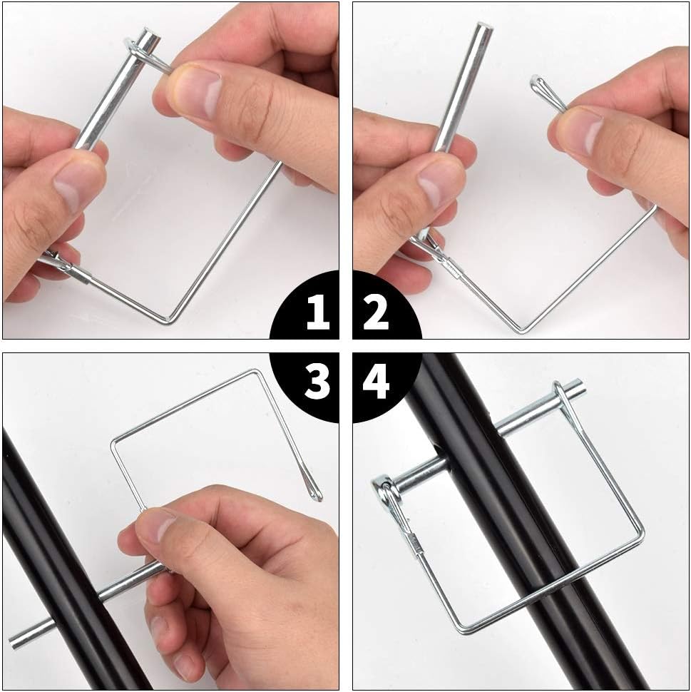 10 Pcs Square Pto Pin Shaft Locking Pin 1/4 pin Hitch pin Wire Lock Pin Safety Coupler Pin 1/4" x 2-3/4"for PTO,Farm,Lawn,Hitches,and Garden: Home Improvement