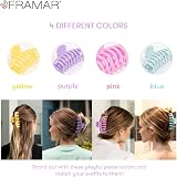 FRAMAR Large Hair Claw Clip – Extra Large, Matte Finish, 4 Color Pack view 7