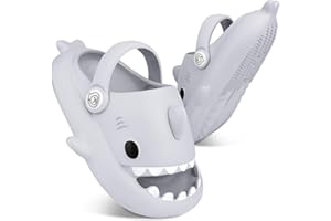 EDOSIR Kids Shark Slides丨Pillow Shower Sandals Quick Dry Slippers丨Toddler Boys Girls Comfy Cloud Slides丨Summer Non-Slip Thick Sole Beach Pool shoes