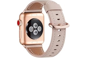 WFEAGL Leather Strap Compatible with Apple Watch Band Women, Genuine Leather Bracelet Bands for iWatch Series 11 SE 10 9 8 7 