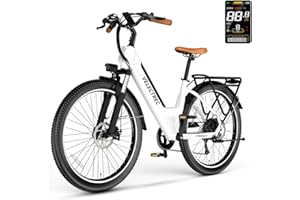 VELECTREC 26" 1000W Motor Peak Electric Bike for Adults,up to 70Miles Removable Battery Ebike,UL Certified Commuter Ebikes for Adults Electric Bicycles with 7-Speed and Adjust Front Suspension