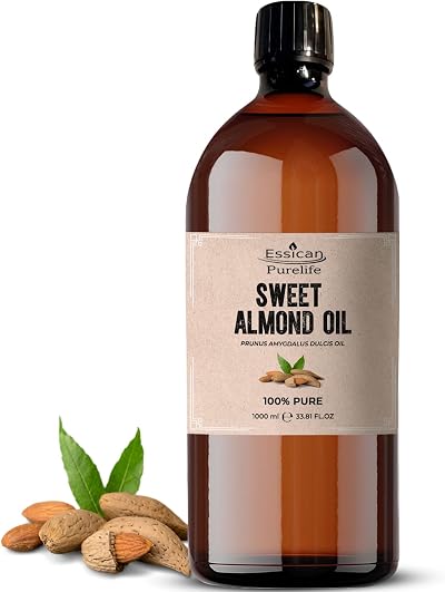 Essican Purelife Pure Sweet Almond Oil 1000ml Cold Pressed Carrier Oil