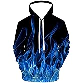 QiErDesign Black Rainbow Paint Pullover Hoodie 3D Novelty Graphic Hooded Sweatshirt Hoodies for Men Women