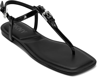 Datto-Flat - Sandália feminina, preta, 37.5 EU