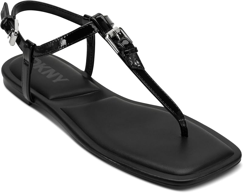 Datto-Flat - Sandalia para mujer, Black, 37.5 EU