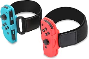 HEATFUN Leg Strap for Nintendo Switch Sports, Leg Strap Compatible with Switch Ring Fit Adventure, Include 1 Switch Leg Accessory and 1 Switch Wrist Band for Switch Dance Games