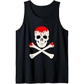 halloween skull bloody red skeleton Tank Top