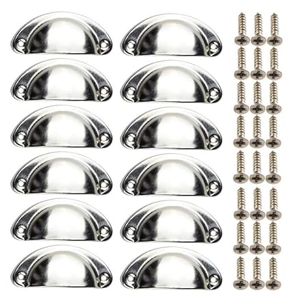 Natuworld 12pcs Antique Style Metal Shell Shaped Pull Handles