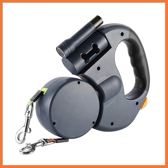 Double Retractable 10ft Dog Lead, Dual Doggie Pet Leash, Automatic Dog