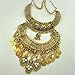 Zhenhui Bohemia Gold Tone Long Boho Statement Necklace with Coin Tassel for Women