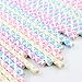 Benvo Paper Straws 100 Pack Biodegradable Drinking Straw for Celebration Parties, Birthdays, Weddings, Baby Showers, New Floral Pattern Design of 2017