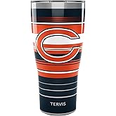 Tervis Traveler NFL Chicago Bears - Hype Stripes Triple Walled Insulated Tumbler Travel Cup Keeps Drinks Cold & Hot, 30oz, Stainless Steel