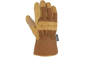 Carhatt Mens Insulated Grain Leather Work Glove With Safety Cuff