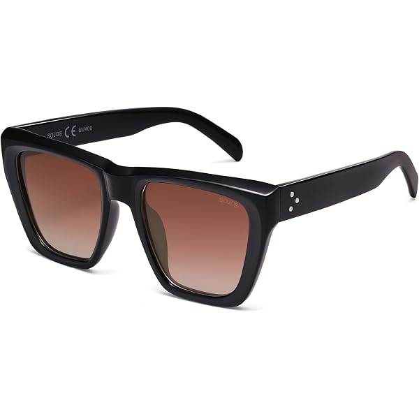 Metal Cat-Eye Vented Temple Detail Sunglasses Women main image 4